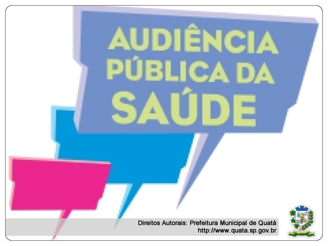 Notícia Audiência Pública da Saúde - Janeiro 2015