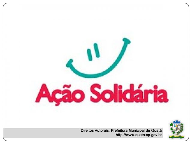 Notícia Ação Solidária - Colabore!