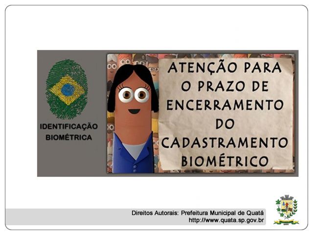 Notícia 27/03: ÚLTIMO DIA PARA O CADASTRAMENTO DOS ELEITORES DE QUATÁ E JOÃO RAMALHO