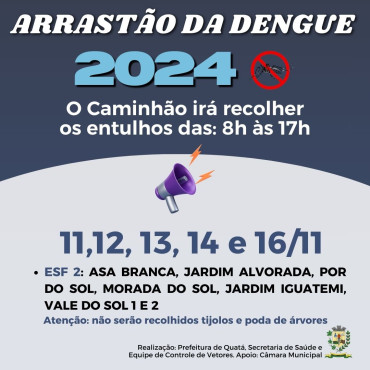 Foto 3: Vamos combater a Dengue. Colabore com o arrastão!