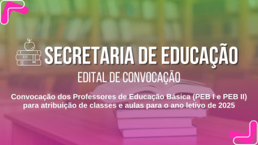 Notícia  EDITAL DE CONVOCAÇÃO DE PROFESSORES