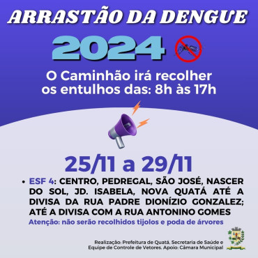 Foto 5: Vamos combater a Dengue. Colabore com o arrastão!