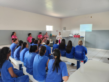 Foto 1: Campanha Outubro Rosa com ações de prevenção na Granja Ueyama