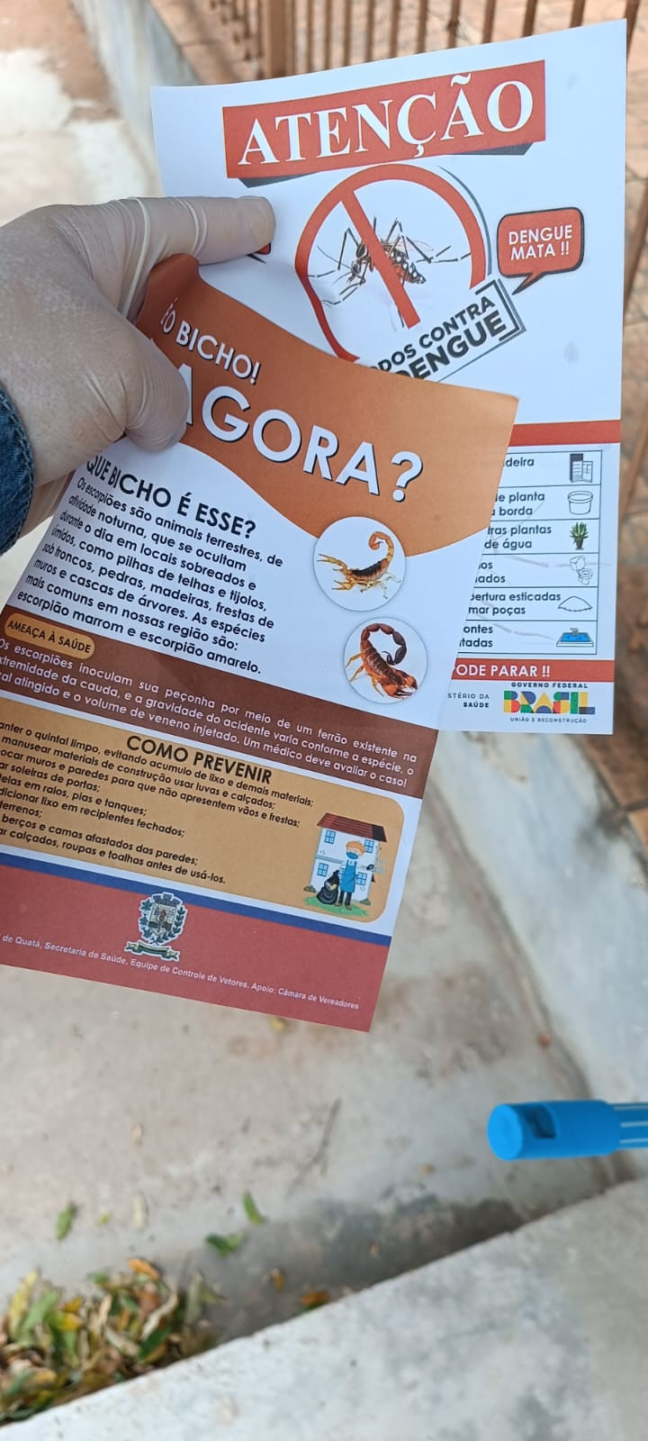 Foto 38: Prefeitura de Quatá trava uma luta contra o mosquito Aedes Aegypti e o Escorpião: Várias ações estão sendo realizadas para acabar com a Dengue e conscientizar a população