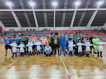 Notícia Cerimônia de estreia do Campeonato Municipal  de Futsal Livre