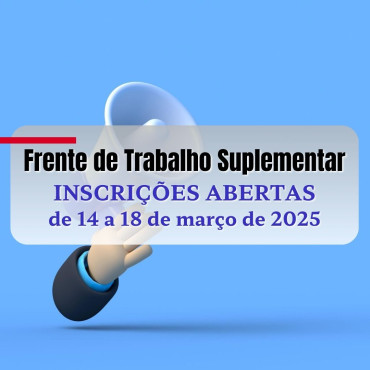 Notícia Inscrições para Frente de Trabalho