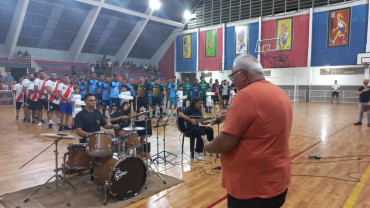 Foto 16: Cerimônia de estreia do Campeonato Municipal  de Futsal Livre