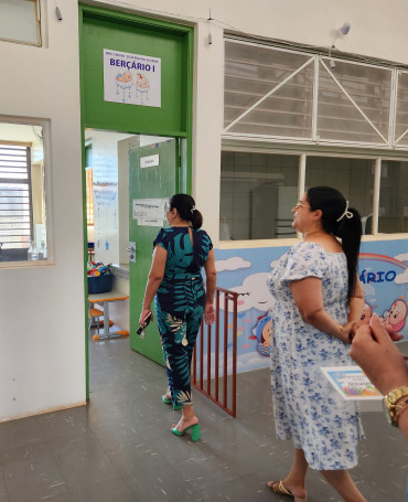 Foto 1: Dia de visita e inspeção nas Creches e Escolas Municipais