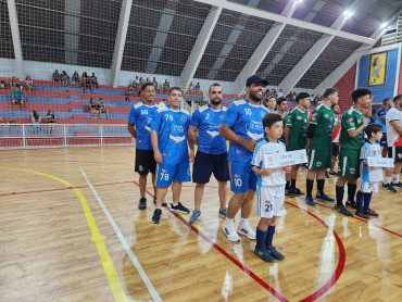 Foto 7: Cerimônia de estreia do Campeonato Municipal  de Futsal Livre