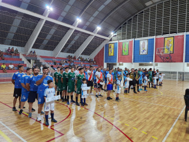 Foto 24: Cerimônia de estreia do Campeonato Municipal  de Futsal Livre